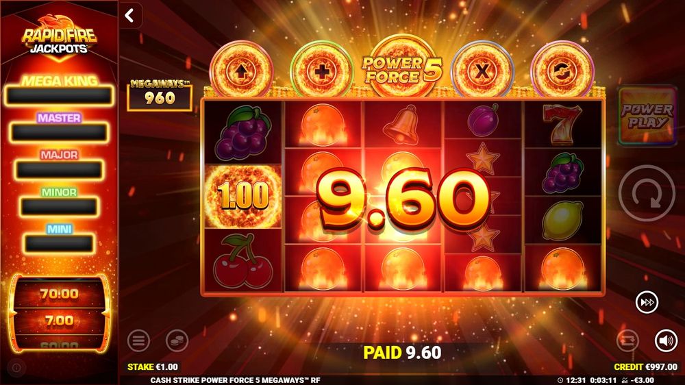 Cash Strike Power Force 5 Megaways skærmbillede