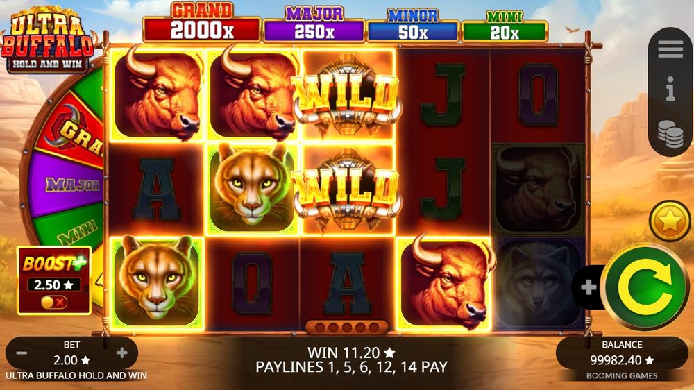 Ultra Buffalo Hold and Win skærmbillede