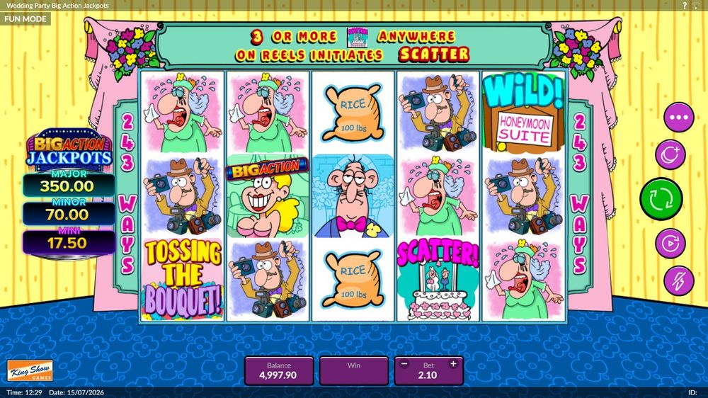 Wedding Party Big Action Jackpots skærmbillede