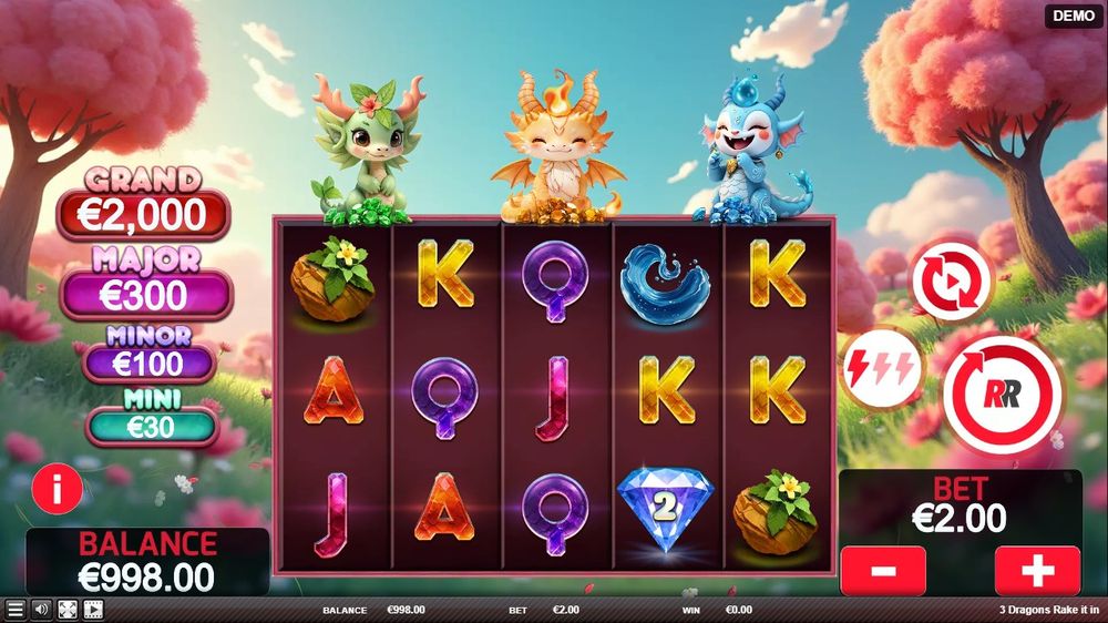3 DRAGONS RAKE IT IN skærmbillede
