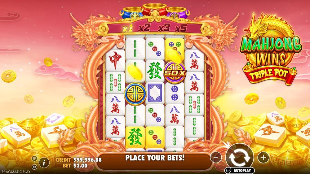 Mahjong Wins Triple Pot skærmbillede