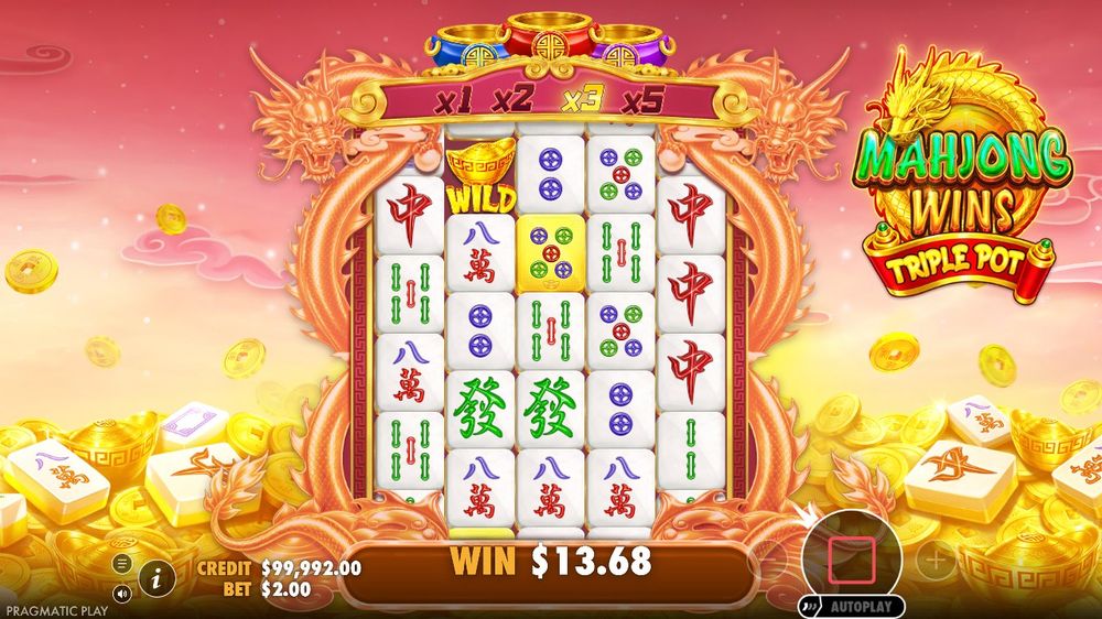 Mahjong Wins Triple Pot skærmbillede