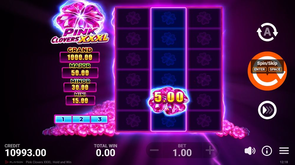 Pink Clovers XXXL: Hold and Win skærmbillede