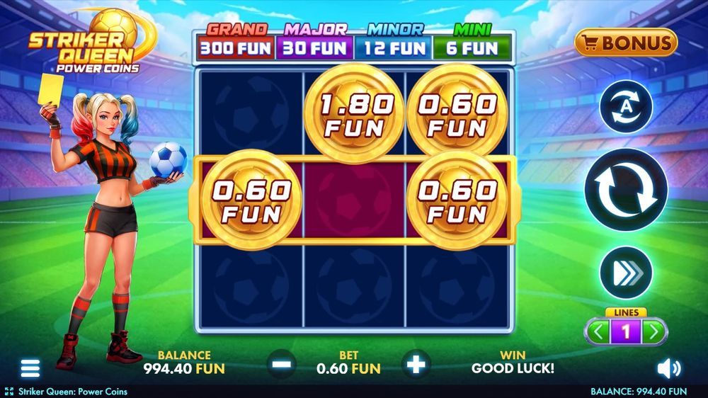 Striker Queen: Power Coins skærmbillede